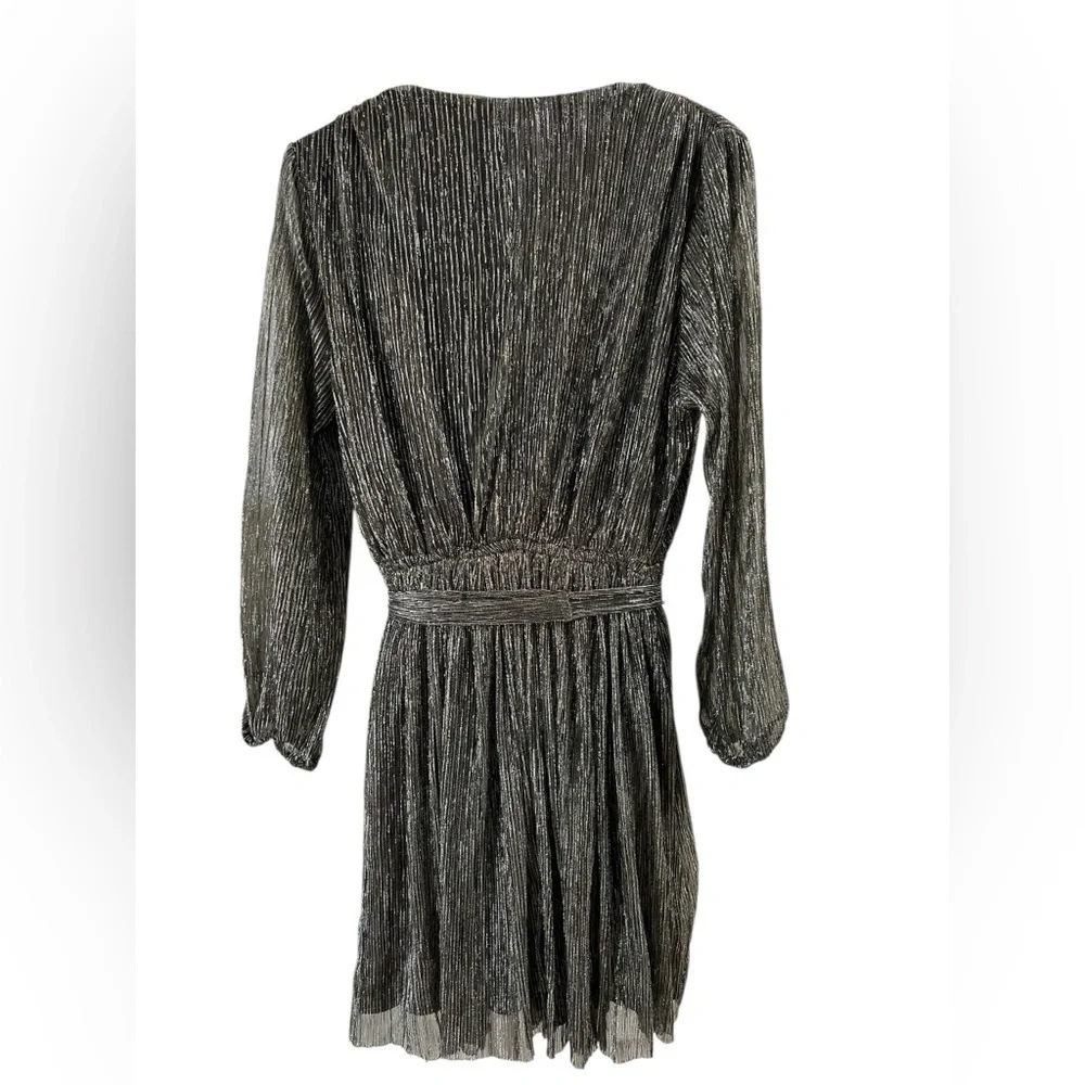 Dress forum black long sleeve shimmery mini dress - Picture 6 of 6